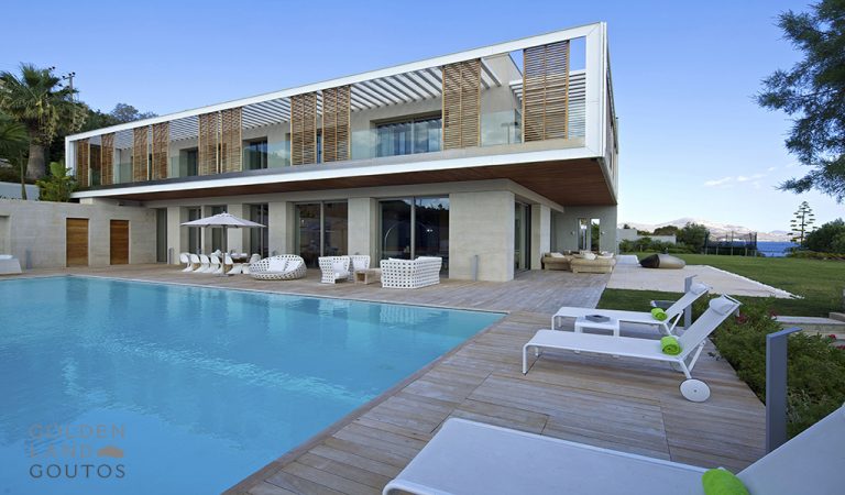 Villa Minimal with Private Beach - Agia Marina, Crete 7-1386 for sale For Super Rich